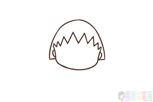 樱桃小丸子简笔画步骤