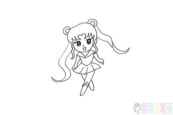美少女战士简笔画怎么画