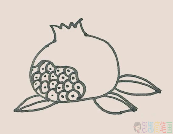 石榴简笔画教程