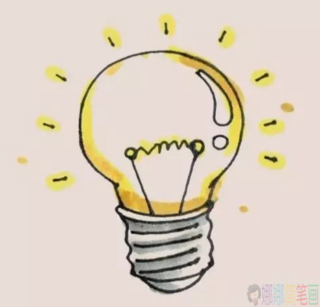 灯泡怎么画,简单的灯泡简笔画
