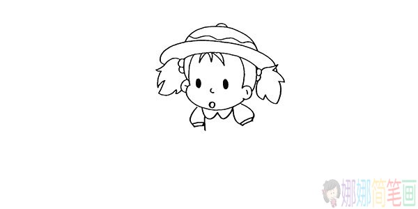 龙猫里的小女孩小梅简笔画