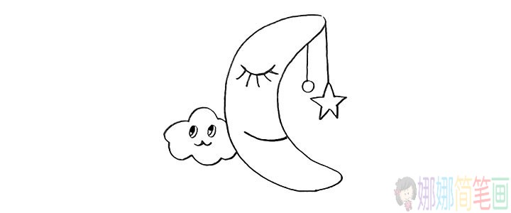 月牙怎么画,弯弯的月牙简笔画