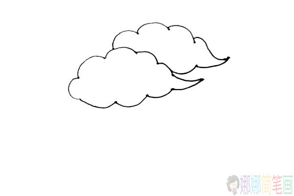 下雨的云怎么画