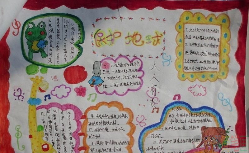 保护环境爱护环境手抄报