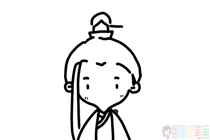 一组简单的小男孩简笔画头像