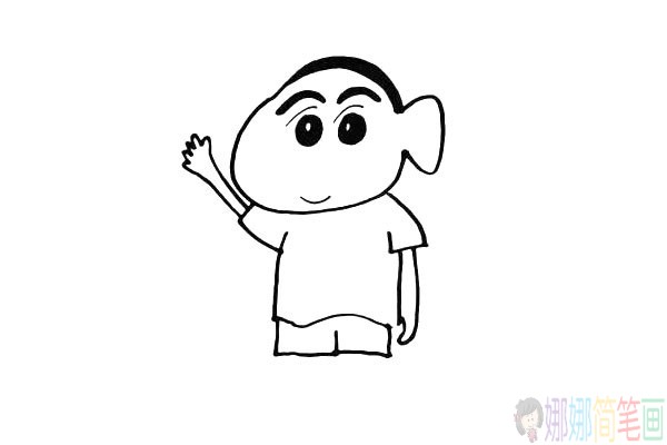 简单几步学画蜡笔小新