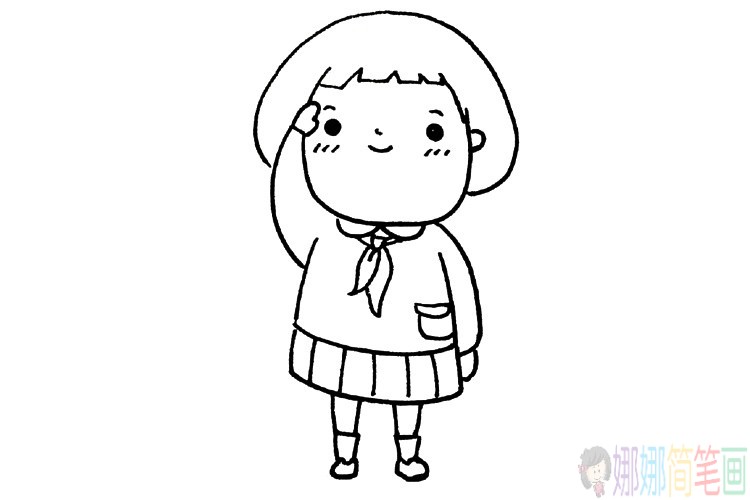 少先队员简笔画图片