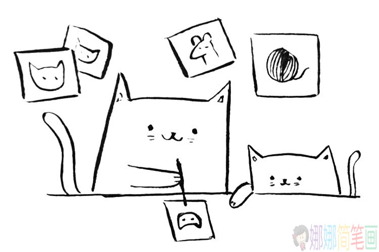 简单可爱的小猫咪儿童画法