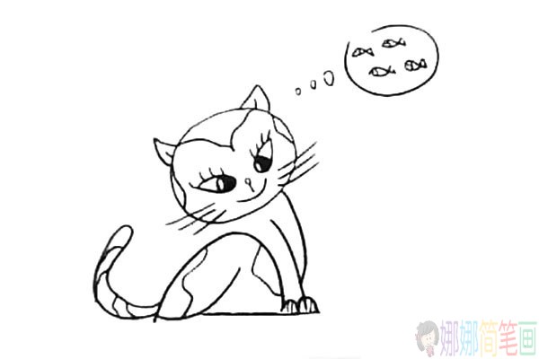 小花猫怎么画,小猫儿童简笔画教程