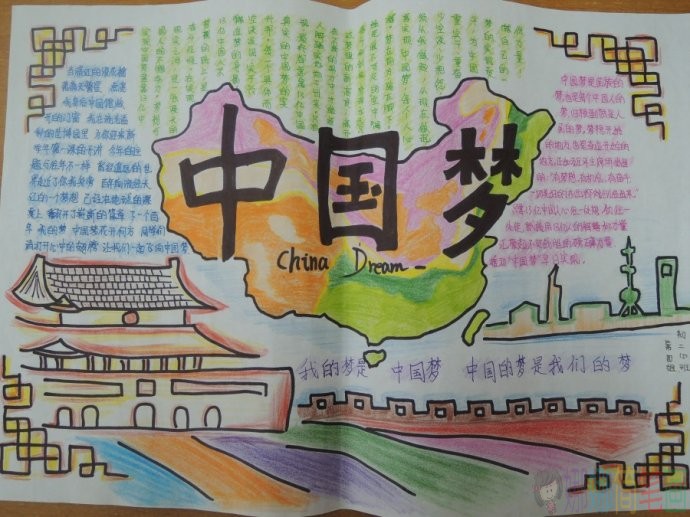 励志中国梦手抄报