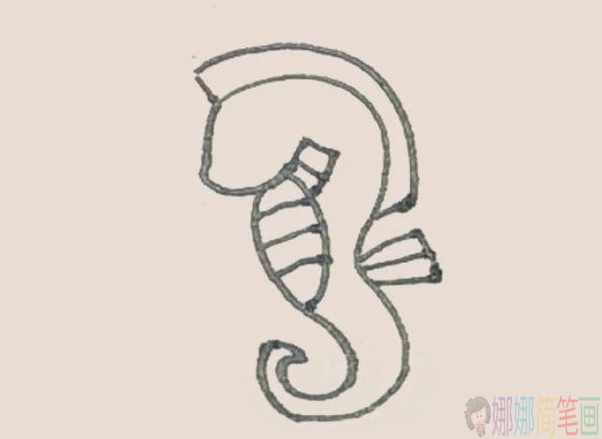 简单几步学画海马简笔画