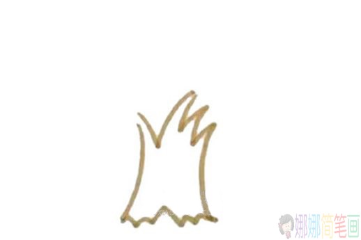 漂亮的樱花树简笔画步骤