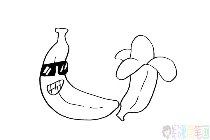 香蕉简笔画法教程,怎么画香蕉