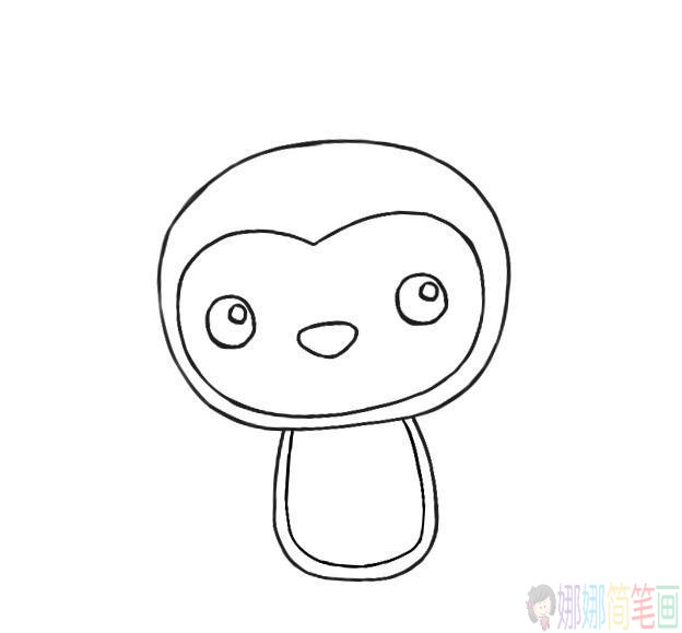 可爱的小企鹅简笔画法