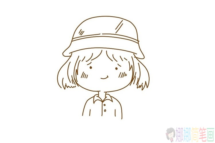 教小朋友画一个精致可爱的小姑娘