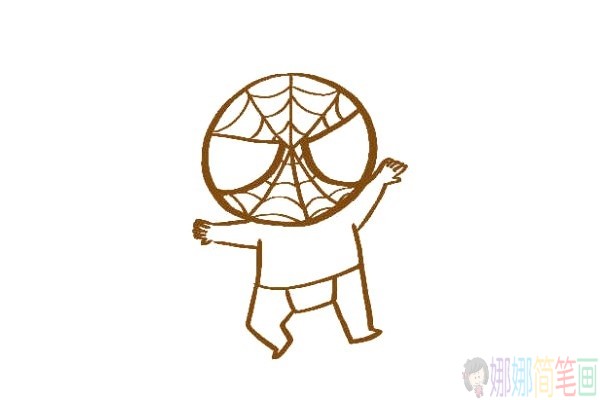 Q版蜘蛛侠的画法,蜘蛛侠简笔画