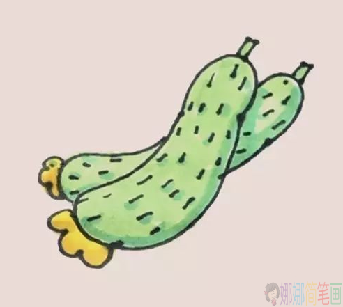 黄瓜怎么画,黄瓜简笔画图片