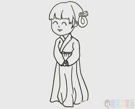 古代女子怎么画,古代人简笔画