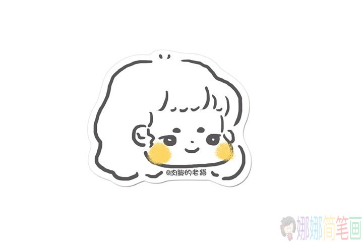 一组可爱又简单的小女孩简笔画头像