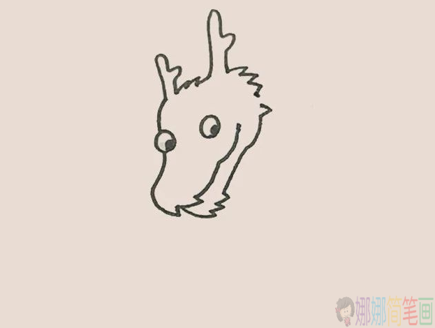 中国龙的画法,中国龙儿童简笔画