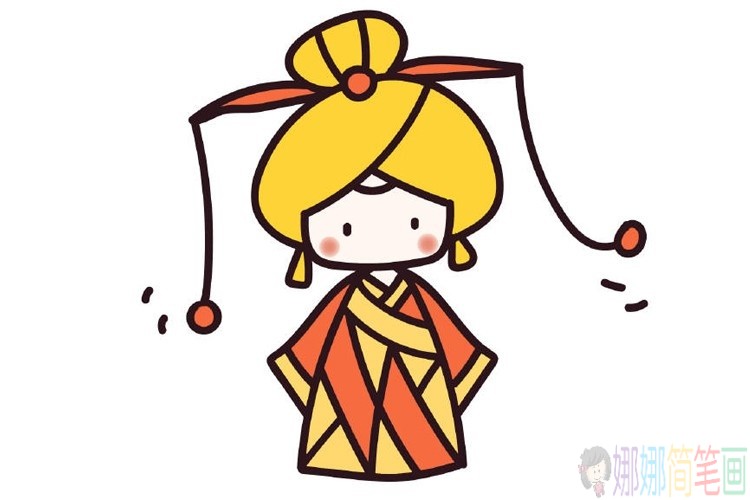 各种可爱的中国娃娃简笔画