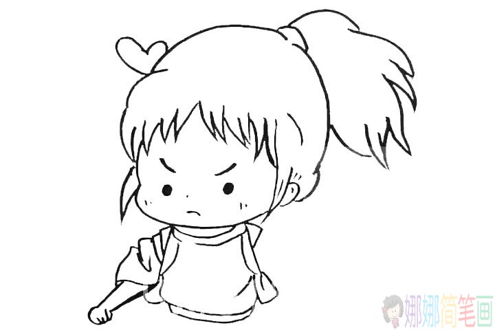 千与千寻的小女孩怎么画