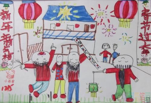 迎接2020元旦节儿童绘画优秀作品