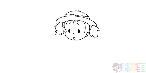 龙猫里的小女孩小梅简笔画