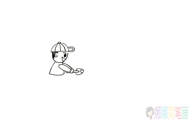 小朋友植树种树怎么画