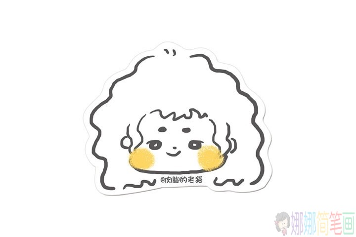 一组可爱又简单的小女孩简笔画头像