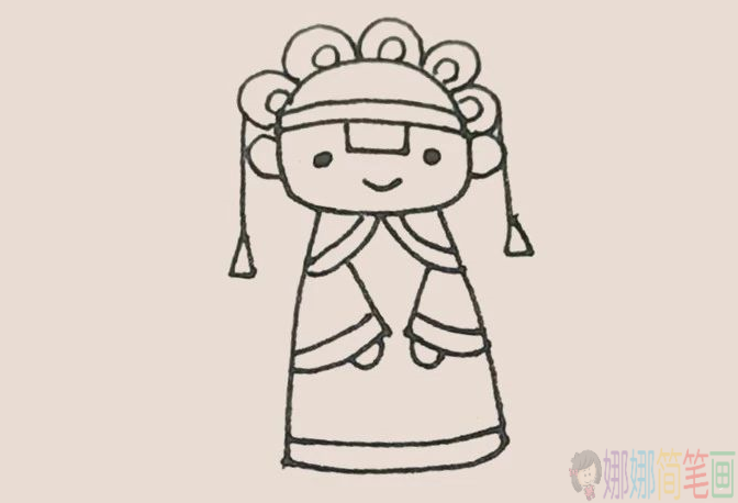 新娘儿童简笔画法步骤