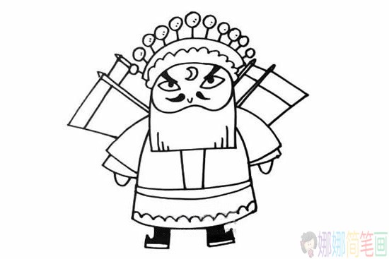 京剧人物怎么画,京剧人物简笔画教程