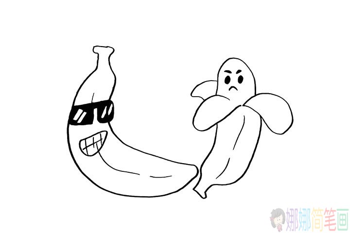香蕉简笔画法教程,怎么画香蕉