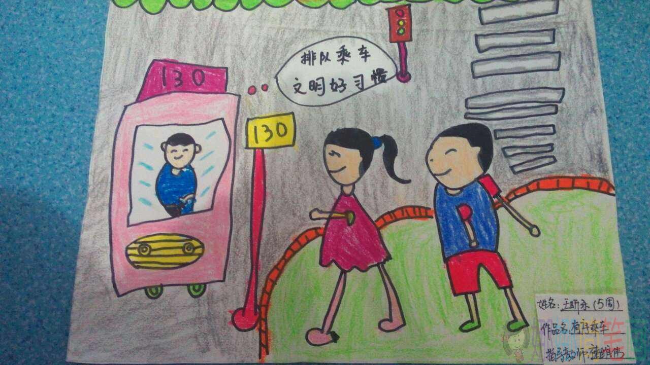 文明好习惯儿童绘画作品
