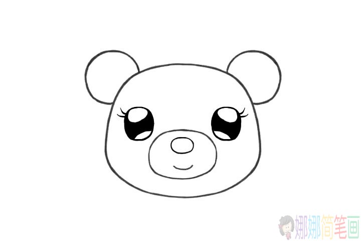 简单几步学画可爱的小熊