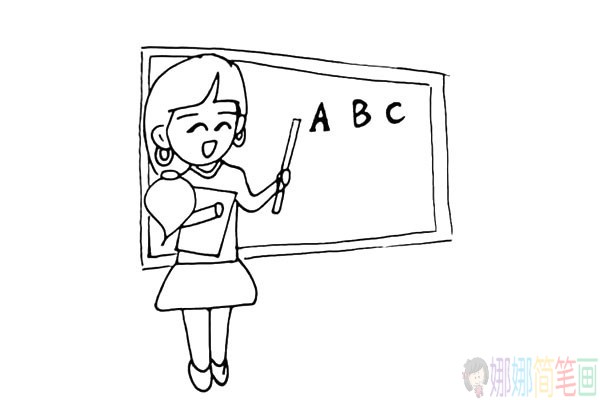 我的老师怎么画,老师简笔画法步骤