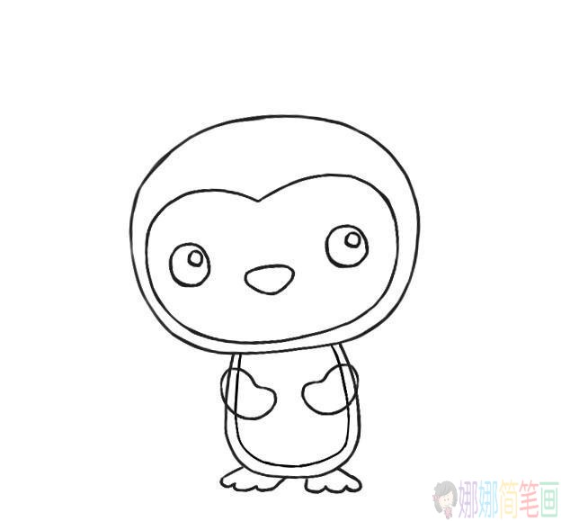 可爱的小企鹅简笔画法