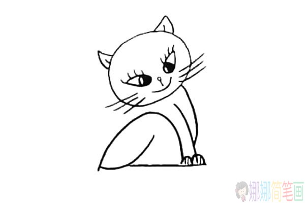 小花猫怎么画,小猫儿童简笔画教程