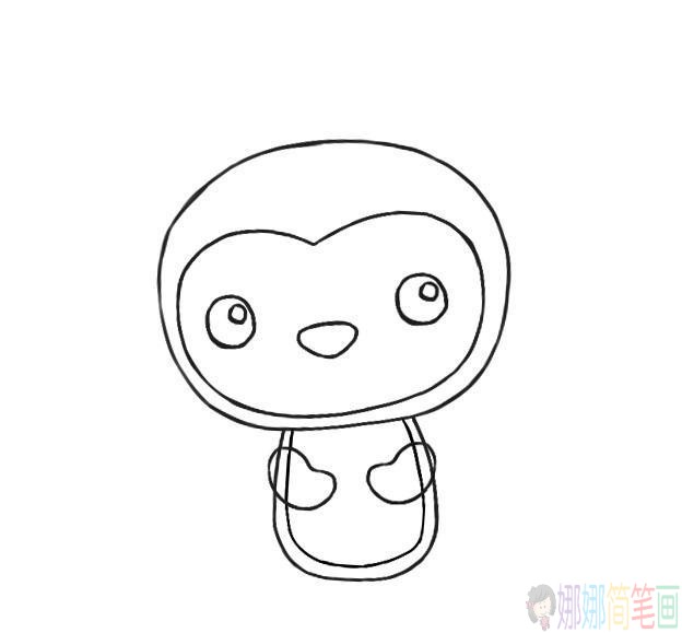 可爱的小企鹅简笔画法