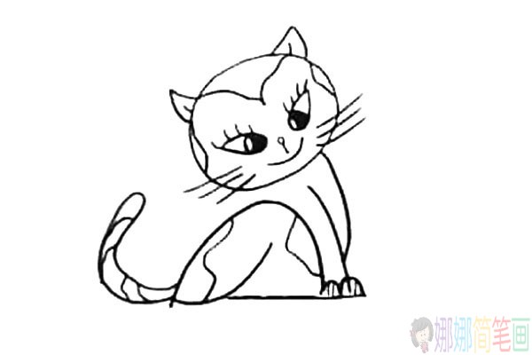 小花猫怎么画,小猫儿童简笔画教程