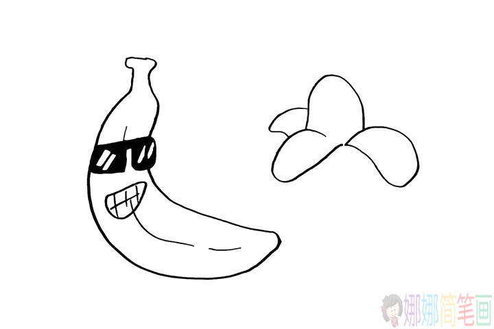 香蕉简笔画法教程,怎么画香蕉