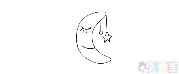 月牙怎么画,弯弯的月牙简笔画