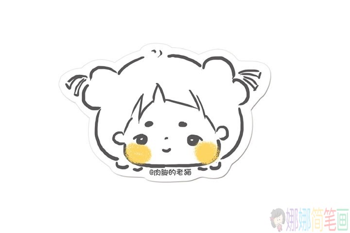 一组可爱又简单的小女孩简笔画头像