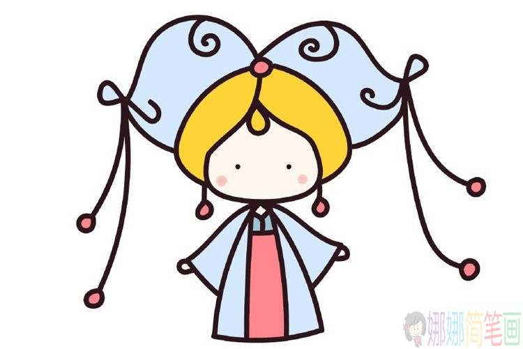 各种可爱的中国娃娃简笔画