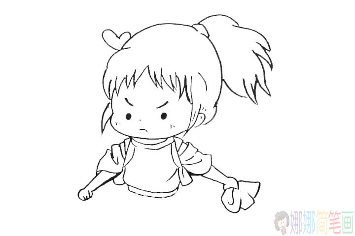 千与千寻的小女孩怎么画