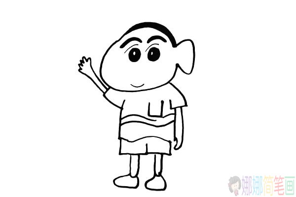简单几步学画蜡笔小新