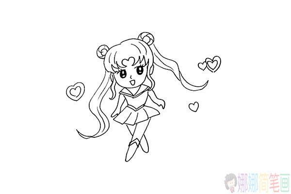 美少女战士简笔画怎么画