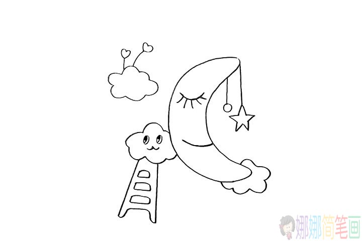 月牙怎么画,弯弯的月牙简笔画