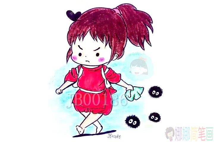 千与千寻的小女孩怎么画