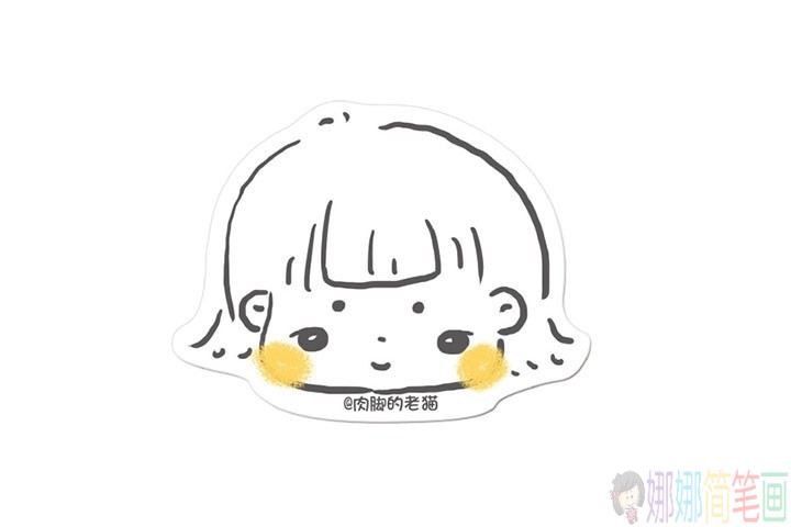 一组可爱又简单的小女孩简笔画头像